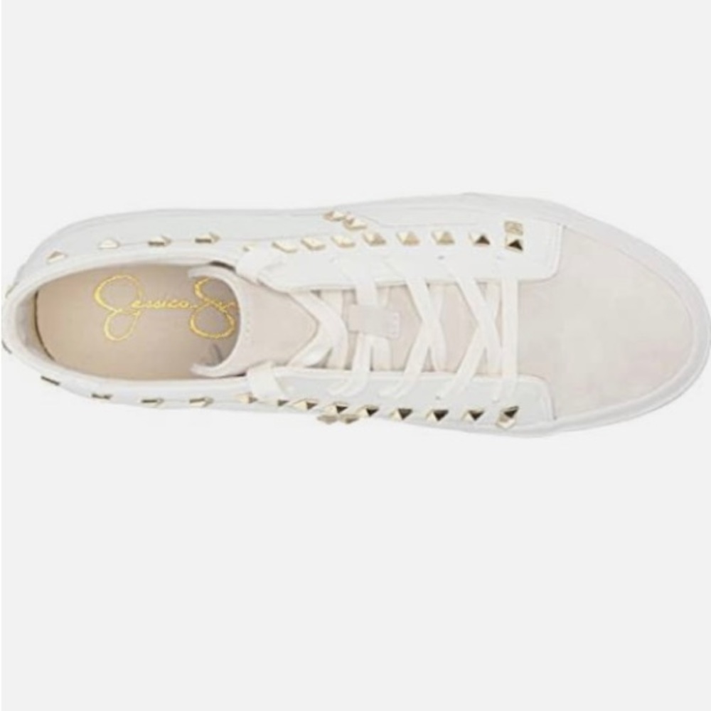 Jessica Simpson studded white high tops🤍 NEVER WORN (actual pictures included) - Picture 2 of 7